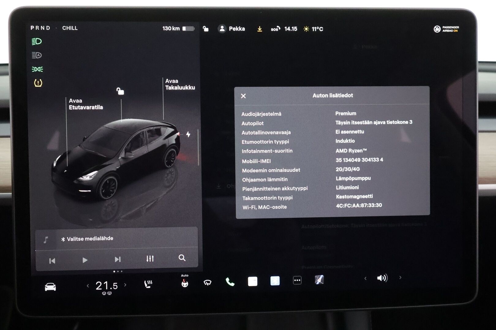 Tesla Model Y 2023 Performance * Koukku / ILP / ACC / Lasikatto / Premium Audio / P.Kamera / Matrix-LED / Muistipenkki / Kaistavahti * - Akku kuntotarkastettu / 2x Latauskaapelit