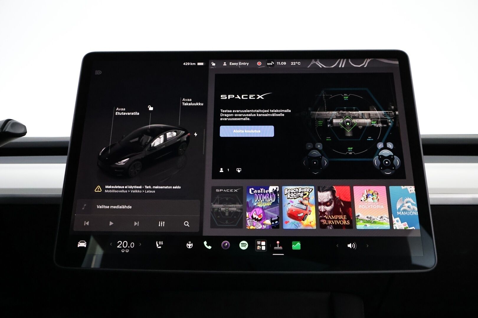 Tesla Model 3 2022 Long Range AWD - Valkoiset Nahat | Premium Audio | ILP | ACC | Lasikatto | Matrix LED | Peruutuskamera | 2x Renkaat Aluvantein | Juuri tullut Tampereelle!