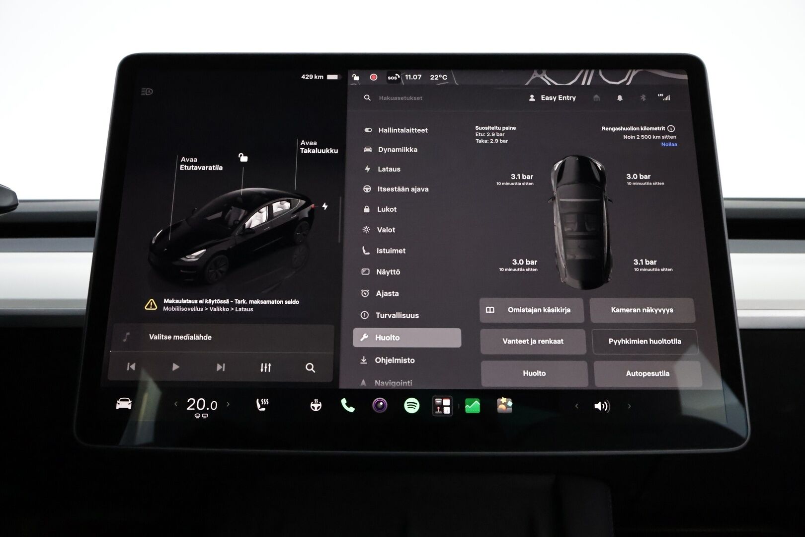 Tesla Model 3 2022 Long Range AWD - Valkoiset Nahat | Premium Audio | ILP | ACC | Lasikatto | Matrix LED | Peruutuskamera | 2x Renkaat Aluvantein | Juuri tullut Tampereelle!