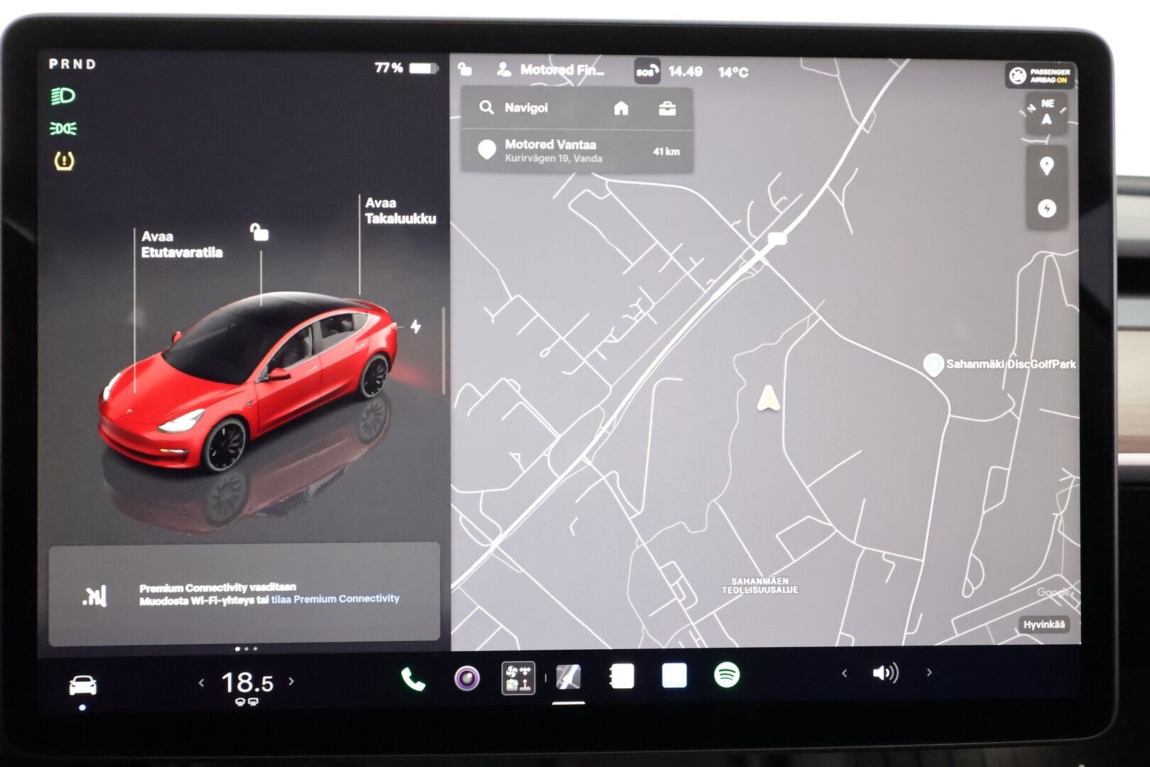Tesla Model 3 2022 Performance - | ACC | ILP | Ryzen | Matrix-LED | Premium Audio | Lasikatto | Track Mode | Sähkönahat | Muistipenkki | Autosteer | 2x renkaat aluin | 