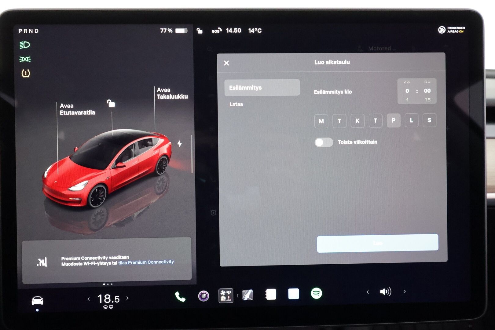 Tesla Model 3 2022 Performance - | ACC | ILP | Ryzen | Matrix-LED | Premium Audio | Lasikatto | Track Mode | Sähkönahat | Muistipenkki | Autosteer | 2x renkaat aluin | 