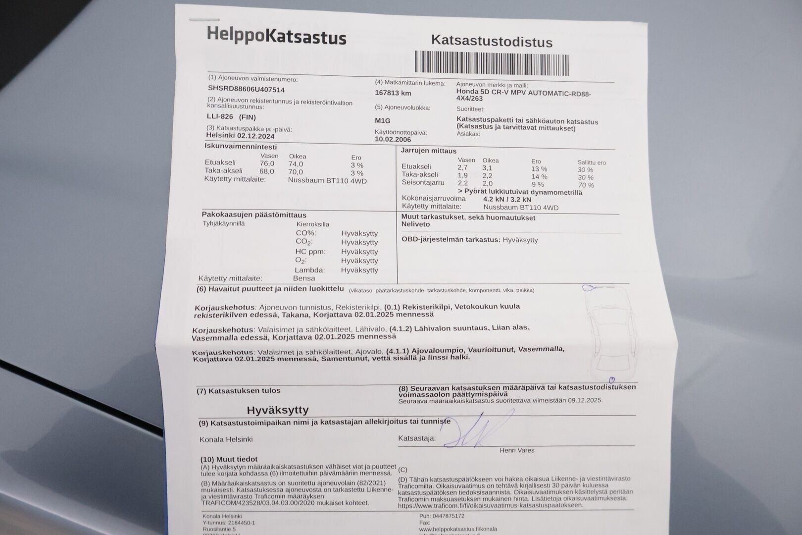 Honda CR-V 2006 5D CR-V MPV AUTOMATIC-RD88-4X4/263 - MYYDÄÄN HUUTOKAUPATCOMISSA!!/ Neliveto/ Automaatti/ Katso kilsat!//