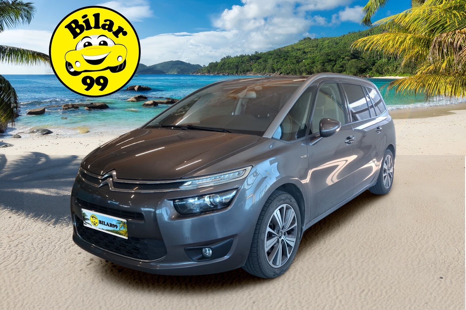 Citroen Grand C4 Picasso 2017 BlueHDi 120 Exclusive Business Automaatti * ACC / Kamera / Koukku / Hieronta / Panorama / Puolinahat / Blis * - Suomi-auto / 7-Paikkainen / Kahdet renkaat alumiinivanteilla / Super varusteet!