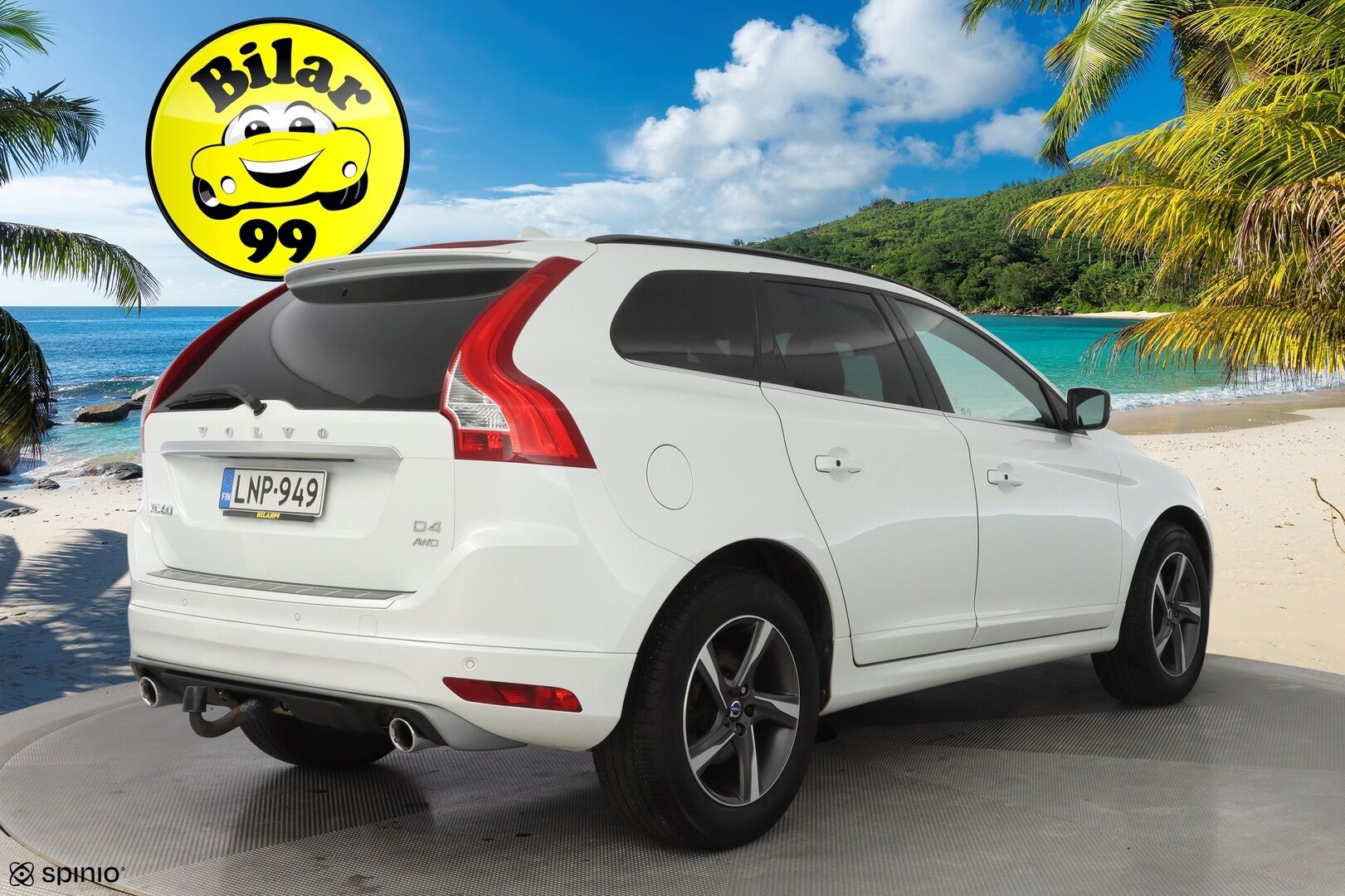Volvo XC60 2016 D4 AWD Business R-Design aut *Webasto / Acc / Voc / Koukku / Keyless / Blis / Tutkat* - Suomi-Auto / Kahdet vanteet / Huollettu 239tkm / Helmiäisvalkoinen