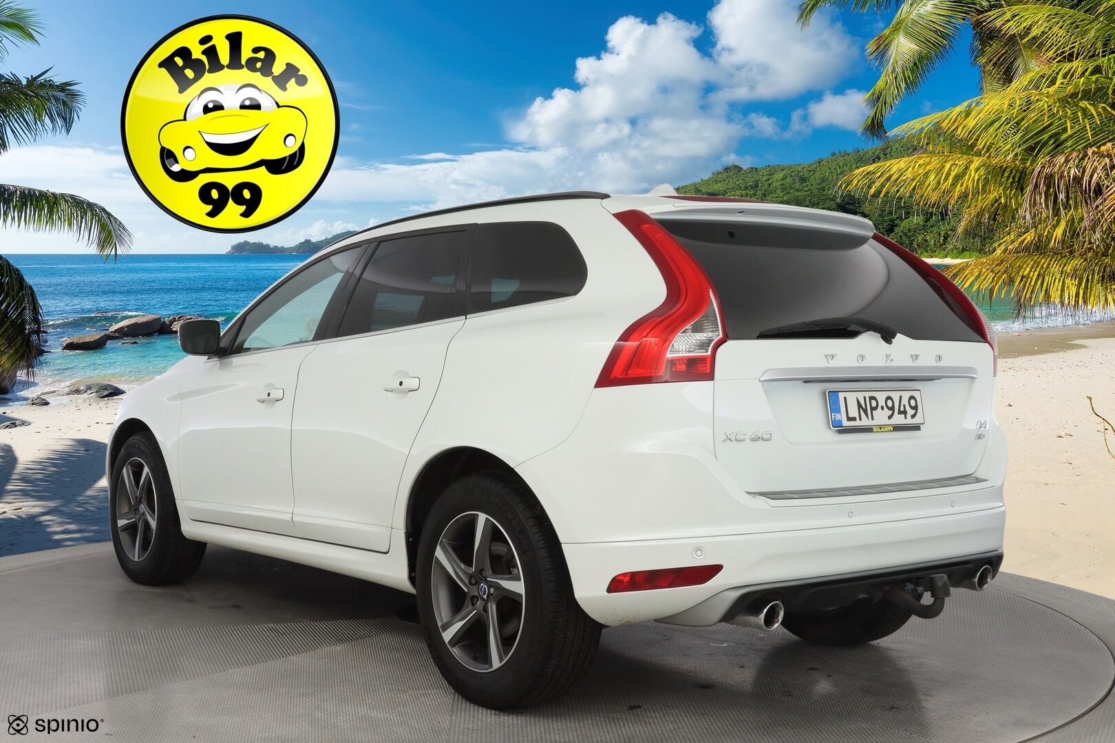 Volvo XC60 2016 D4 AWD Business R-Design aut *Webasto / Acc / Voc / Koukku / Keyless / Blis / Tutkat* - Suomi-Auto / Kahdet vanteet / Huollettu 239tkm / Helmiäisvalkoinen