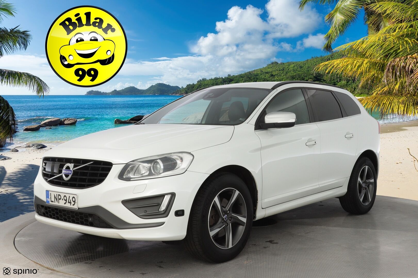 Volvo XC60 2016 D4 AWD Business R-Design aut *Webasto / Acc / Voc / Koukku / Keyless / Blis / Tutkat* - Suomi-Auto / Kahdet vanteet / Huollettu 239tkm / Helmiäisvalkoinen