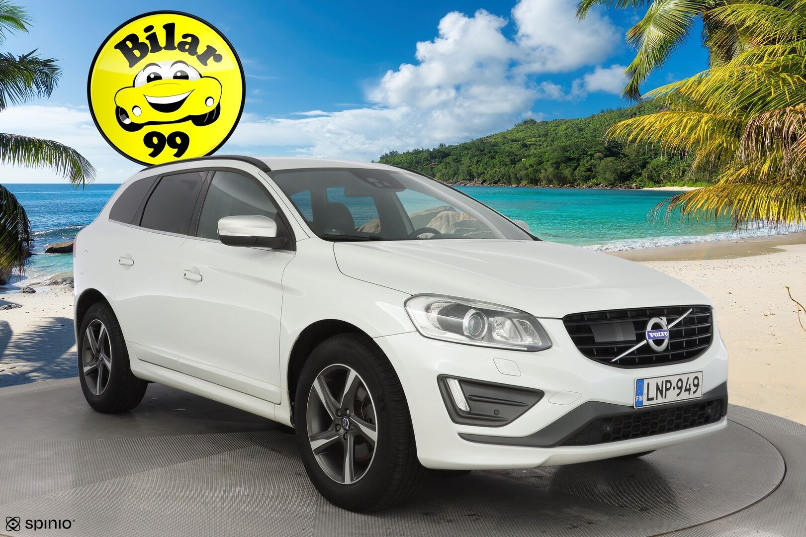 Volvo XC60 2016 D4 AWD Business R-Design aut *Webasto / Acc / Voc / Koukku / Keyless / Blis / Tutkat* - Suomi-Auto / Kahdet vanteet / Huollettu 239tkm / Helmiäisvalkoinen