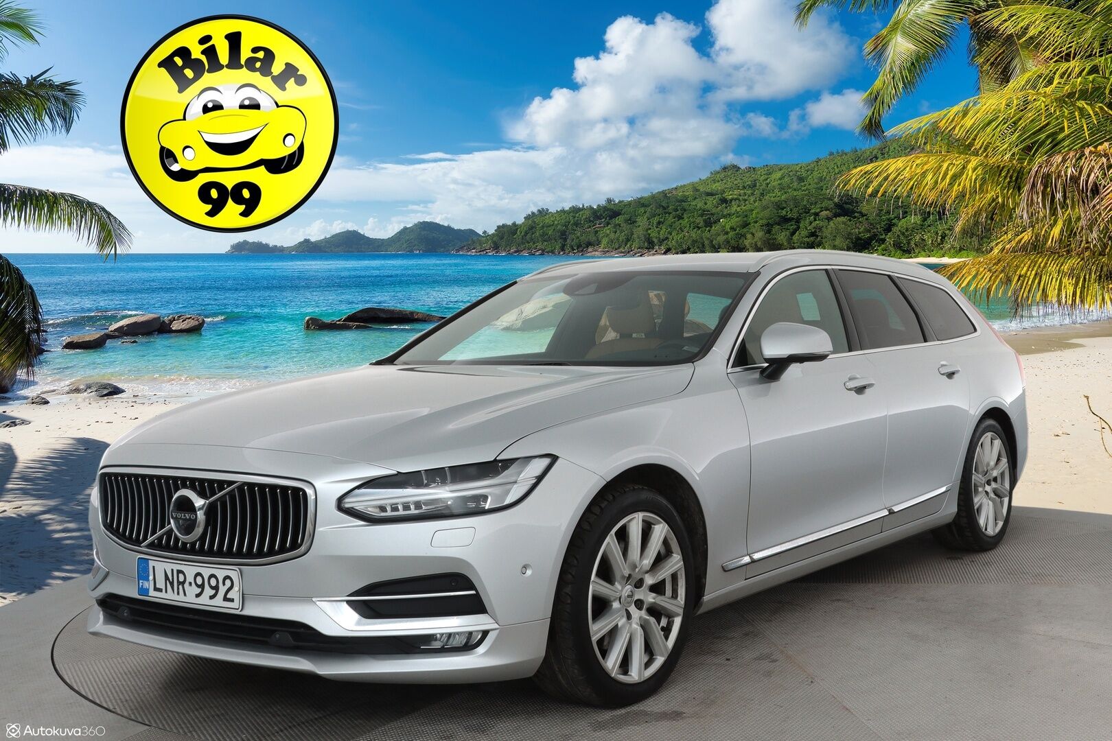 Volvo V90 2017 D4 AWD Business Inscription aut ** HUD / 360° Kamera / Webasto / Koukku / Adapt.Vakkari / Sporttipenkki Muistilla ** - Suomi-auto / Merkkihuollettu! / Juuri huollettu / Uudet talvirenkaat *
