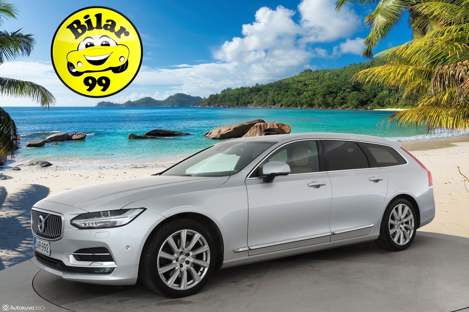 Volvo V90 2017 D4 AWD Business Inscription aut ** HUD / 360° Kamera / Webasto / Koukku / Adapt.Vakkari / Sporttipenkki Muistilla ** - Suomi-auto / Merkkihuollettu! / Juuri huollettu / Uudet talvirenkaat *