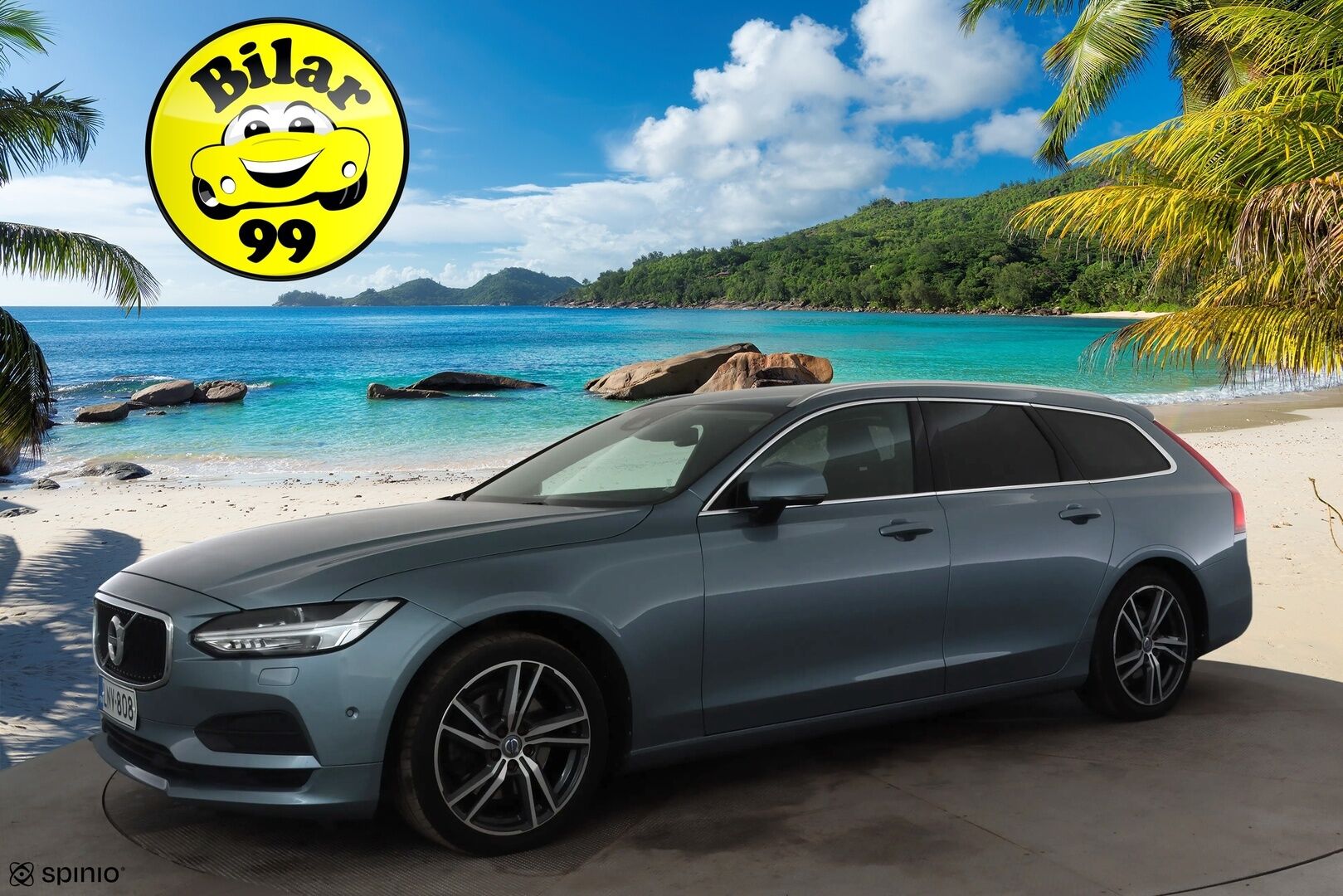 Volvo V90 2017 D4 AWD Business aut * ACC / P.kamera / Webasto / Koukku / LED / Navi / KeylessGo / Sähköluukku * - Suomi-auto / Kahdet renkaat aluvanteilla