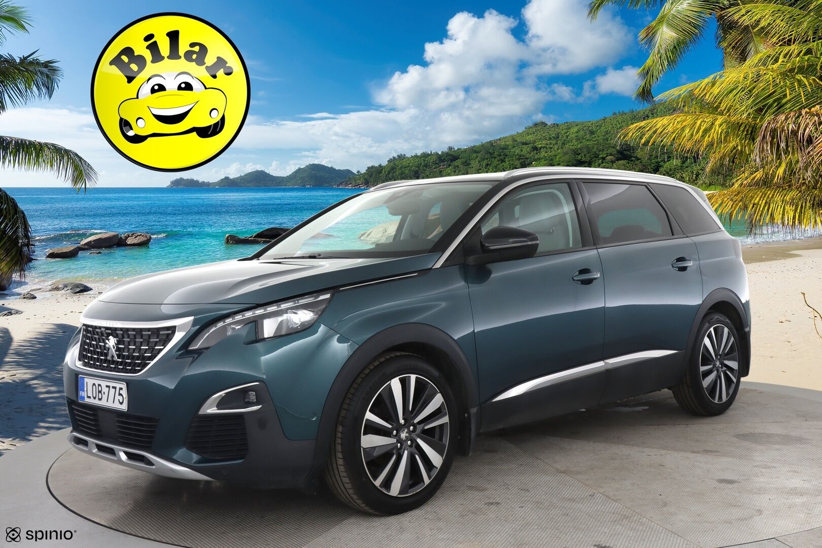 Peugeot 5008 2018 Allure PureTech 130 7-hlö - | Lohko | 180-kamera | Koukku | Vaalea osanahka | Navi |