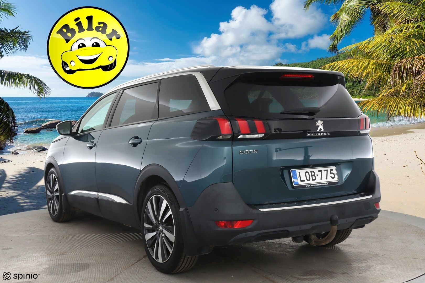 Peugeot 5008 2018 Allure PureTech 130 7-hlö - | Lohko | 180-kamera | Koukku | Vaalea osanahka | Navi |