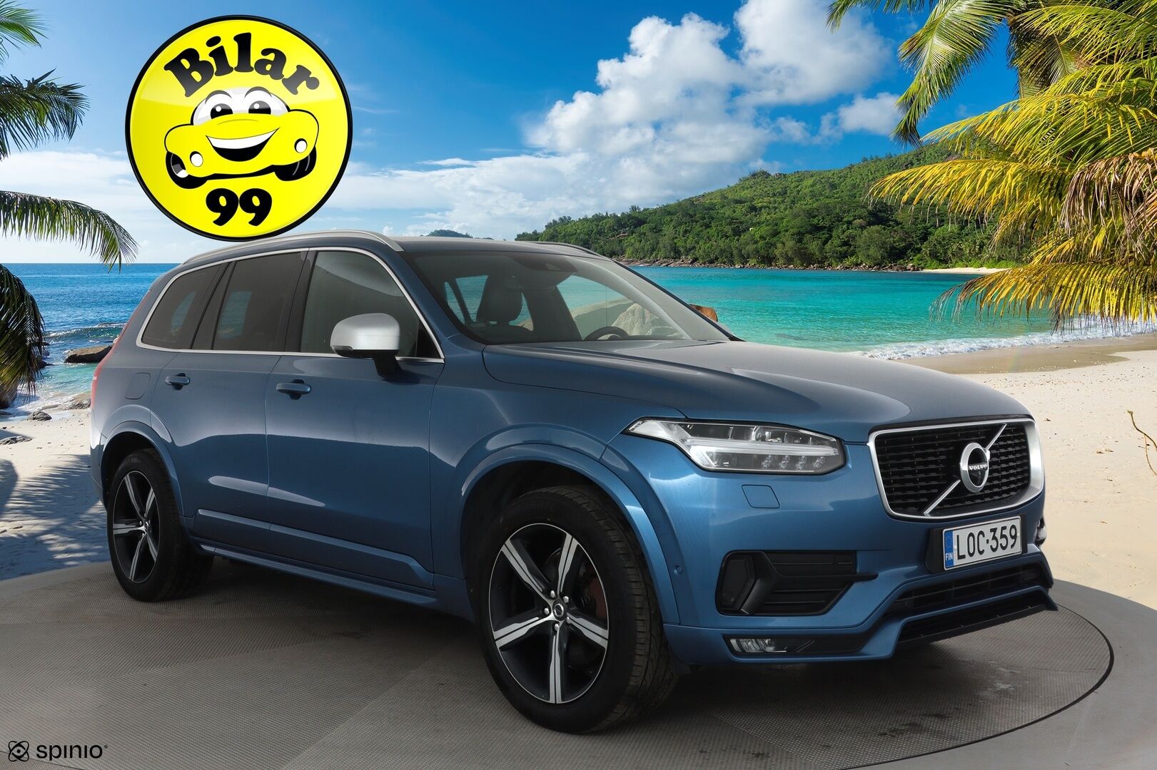 Volvo XC90 2018 D5 AWD R-Design aut 7-P *ACC / 360° / B&W / Koukku / Ilma-alusta / Full LED / Navi / BLIS / Muistipenkit* - 3,99 % KORKOTARJOUS TÄHÄN AUTOON 28.9. ASTI! - Suomi-auto / Kahdet renkaat aluvanteilla / Merkkihuollettu