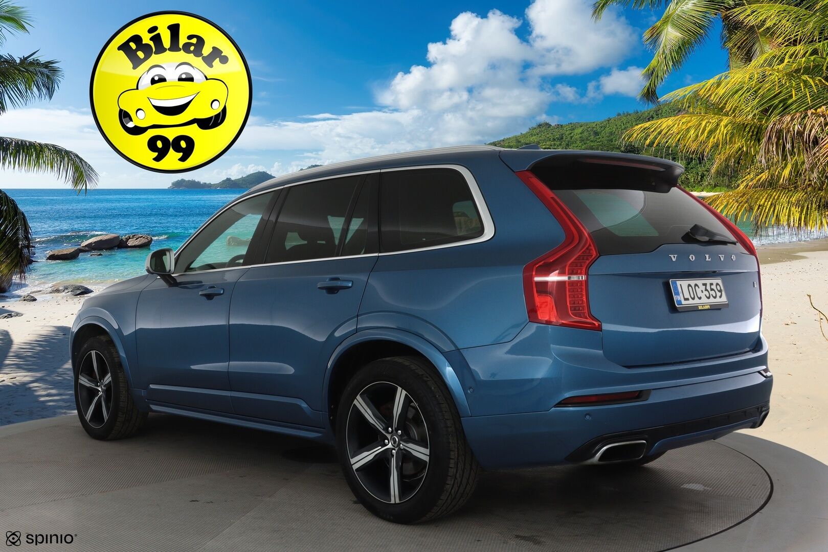 Volvo XC90 2018 D5 AWD R-Design aut 7-P *ACC / 360° / B&W / Koukku / Ilma-alusta / Full LED / Navi / BLIS / Muistipenkit* - 3,99 % KORKOTARJOUS TÄHÄN AUTOON 28.9. ASTI! - Suomi-auto / Kahdet renkaat aluvanteilla / Merkkihuollettu