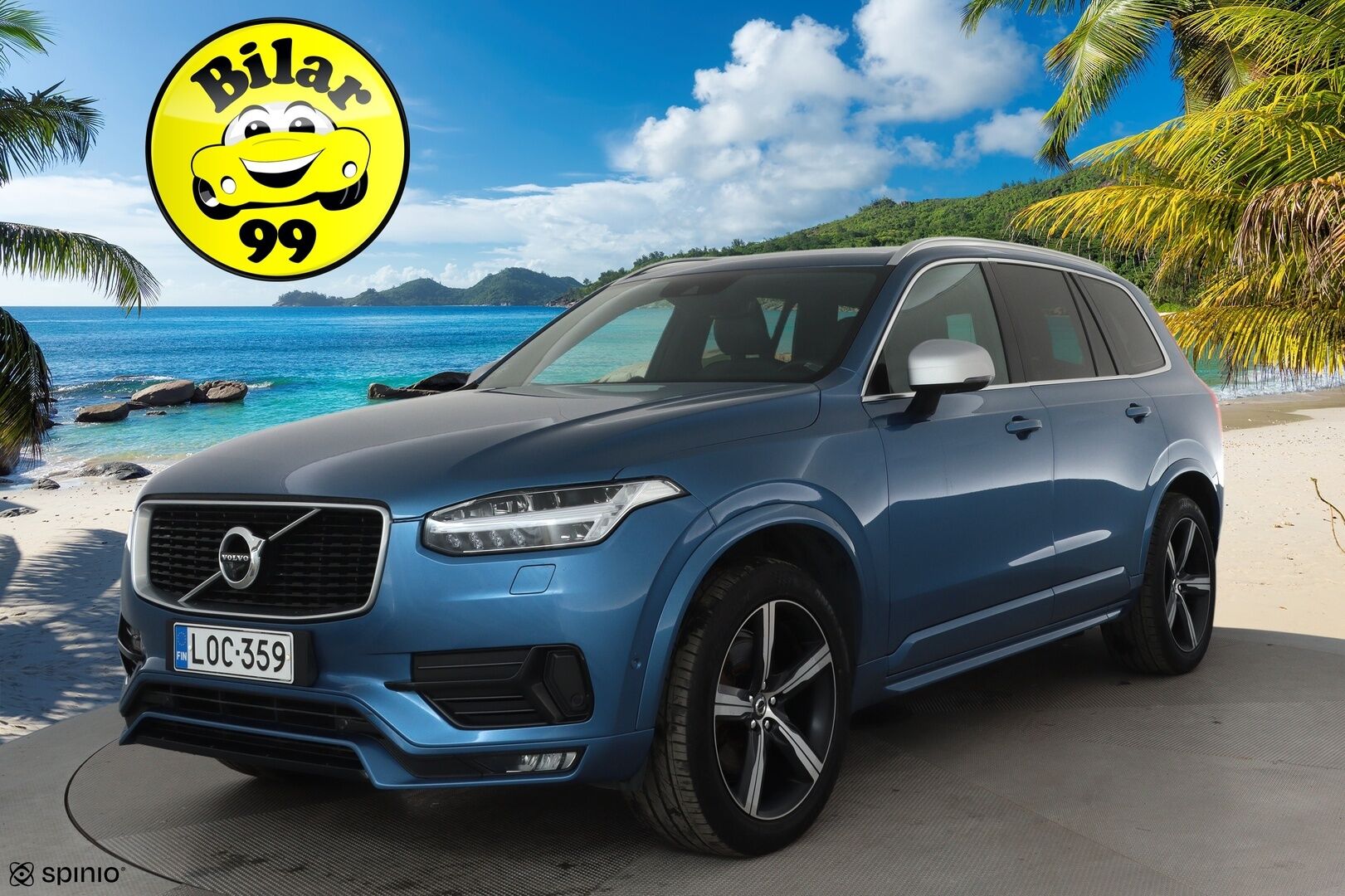 Volvo XC90 2018 D5 AWD R-Design aut 7-P *ACC / 360° / B&W / Koukku / Ilma-alusta / Full LED / Navi / BLIS / Muistipenkit* - 3,99 % KORKOTARJOUS TÄHÄN AUTOON 28.9. ASTI! - Suomi-auto / Kahdet renkaat aluvanteilla / Merkkihuollettu
