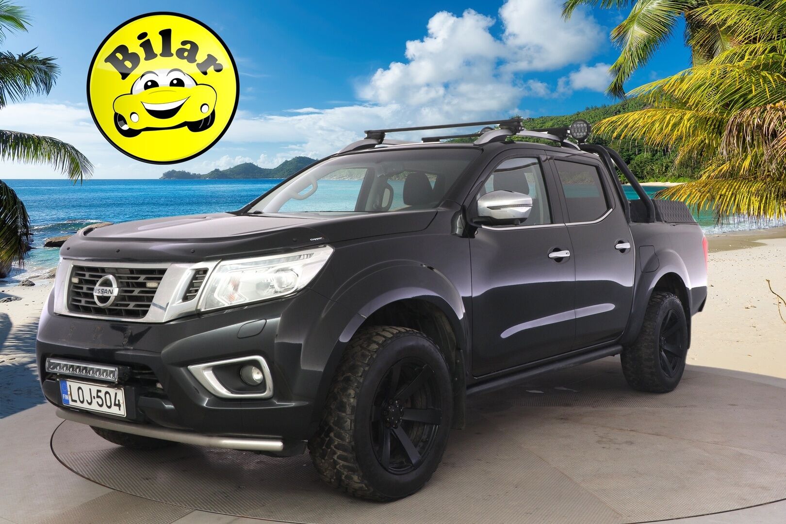 Nissan Navara 2018 Double Cab 2,3 dCi EURO6 190hp AT Tekna 2 seats - *Suomi-auto | PA-lämmitin | Vakkari | 360-kamera | Vetokoukku | Navigointi | Lisävalot | 2x Renkaat & Vanteet | Lavanpäällinen | Kattava huoltohistoria*