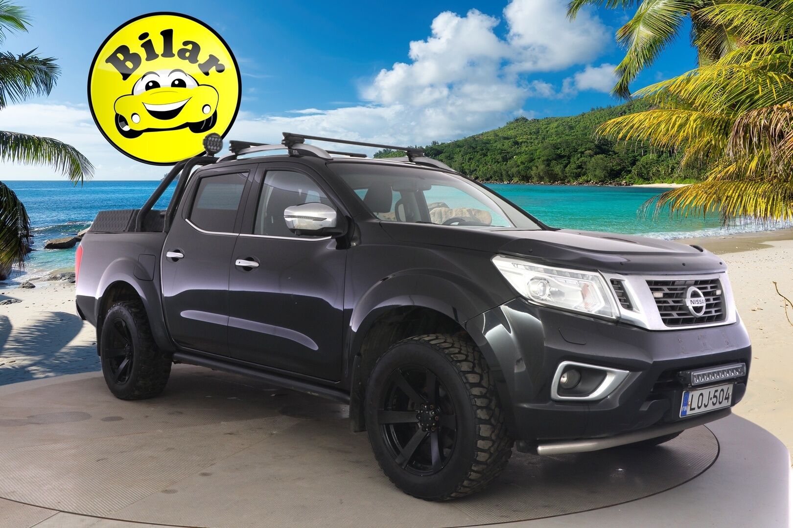 Nissan Navara 2018 Double Cab 2,3 dCi EURO6 190hp AT Tekna 2 seats - *Suomi-auto | PA-lämmitin | Vakkari | 360-kamera | Vetokoukku | Navigointi | Lisävalot | 2x Renkaat & Vanteet | Lavanpäällinen | Kattava huoltohistoria*