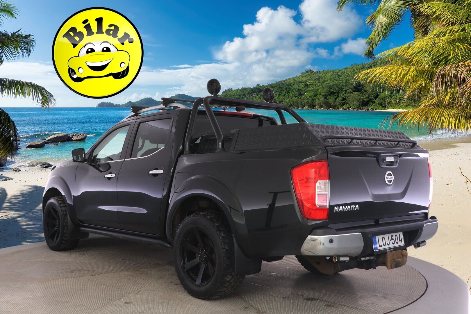 Nissan Navara 2018 Double Cab 2,3 dCi EURO6 190hp AT Tekna 2 seats - *Suomi-auto | PA-lämmitin | Vakkari | 360-kamera | Vetokoukku | Navigointi | Lisävalot | 2x Renkaat & Vanteet | Lavanpäällinen | Kattava huoltohistoria*