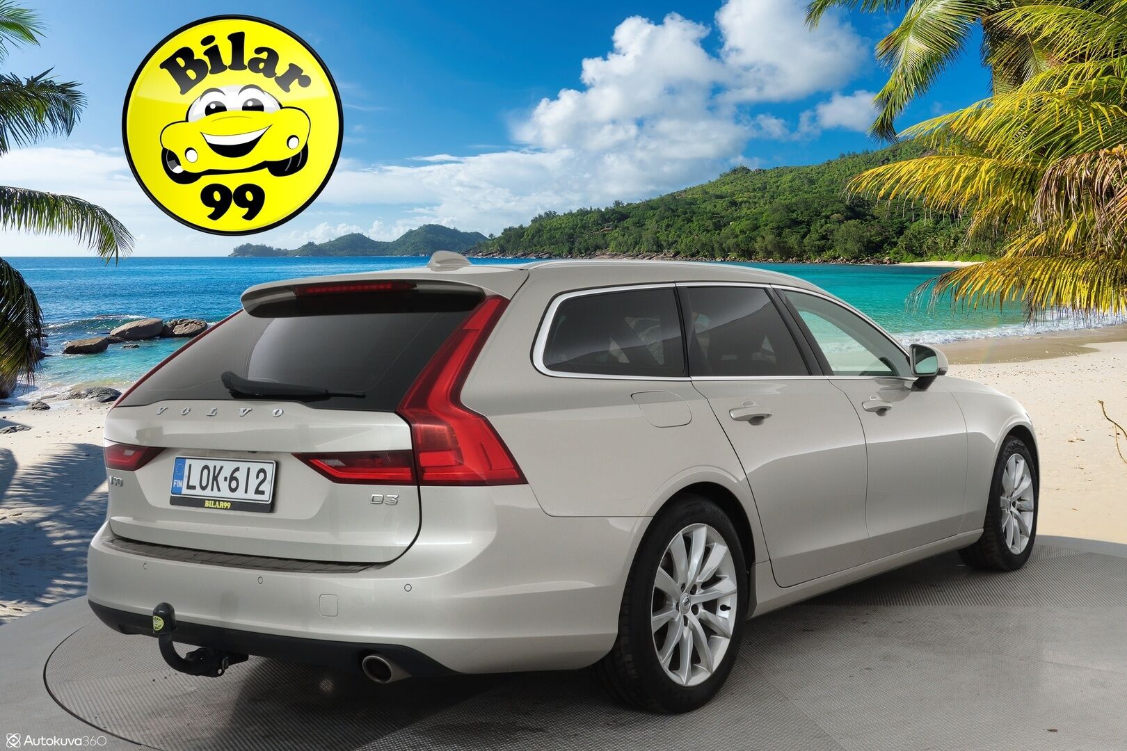 Volvo V90 2018 D3 Momentum aut **Webasto / koukku / Adapt.Vakkari / Full-LED / P.Kamera / Navi / Kaistavahti** - Suomi-auto / KeylessGo / 2x Renkaat