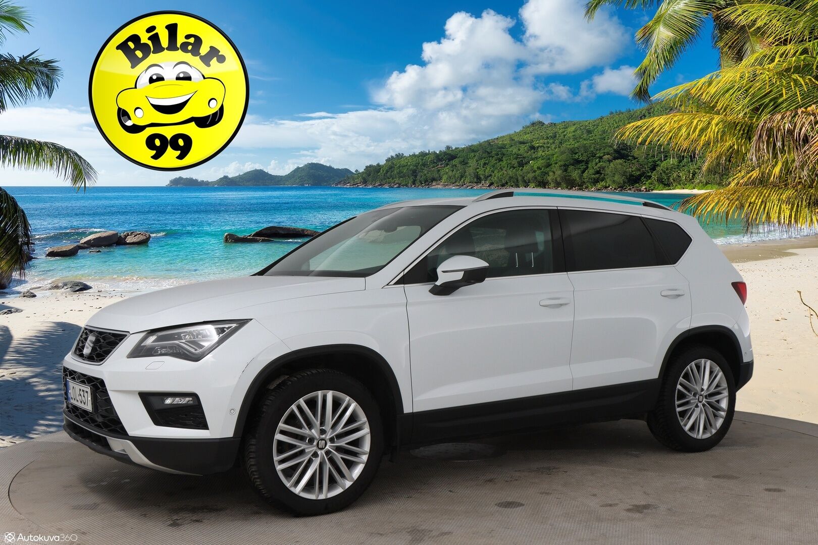 Seat Ateca 2018 2,0 TSI 190 4DRIVE Xcellence DSG / 2-om. Suomi-auto / Adapt. Vak. / Webasto / Koukku / Nahka-alcantara / - Suomi.Auto / PA-Lämmitin / Keyless / 360-Kamera / LED-Ajovalot