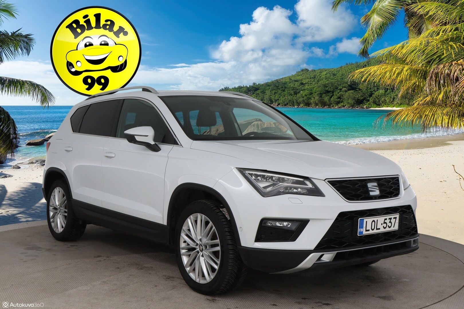 Seat Ateca 2018 2,0 TSI 190 4DRIVE Xcellence DSG / 2-om. Suomi-auto / Adapt. Vak. / Webasto / Koukku / Nahka-alcantara / - Suomi.Auto / PA-Lämmitin / Keyless / 360-Kamera / LED-Ajovalot