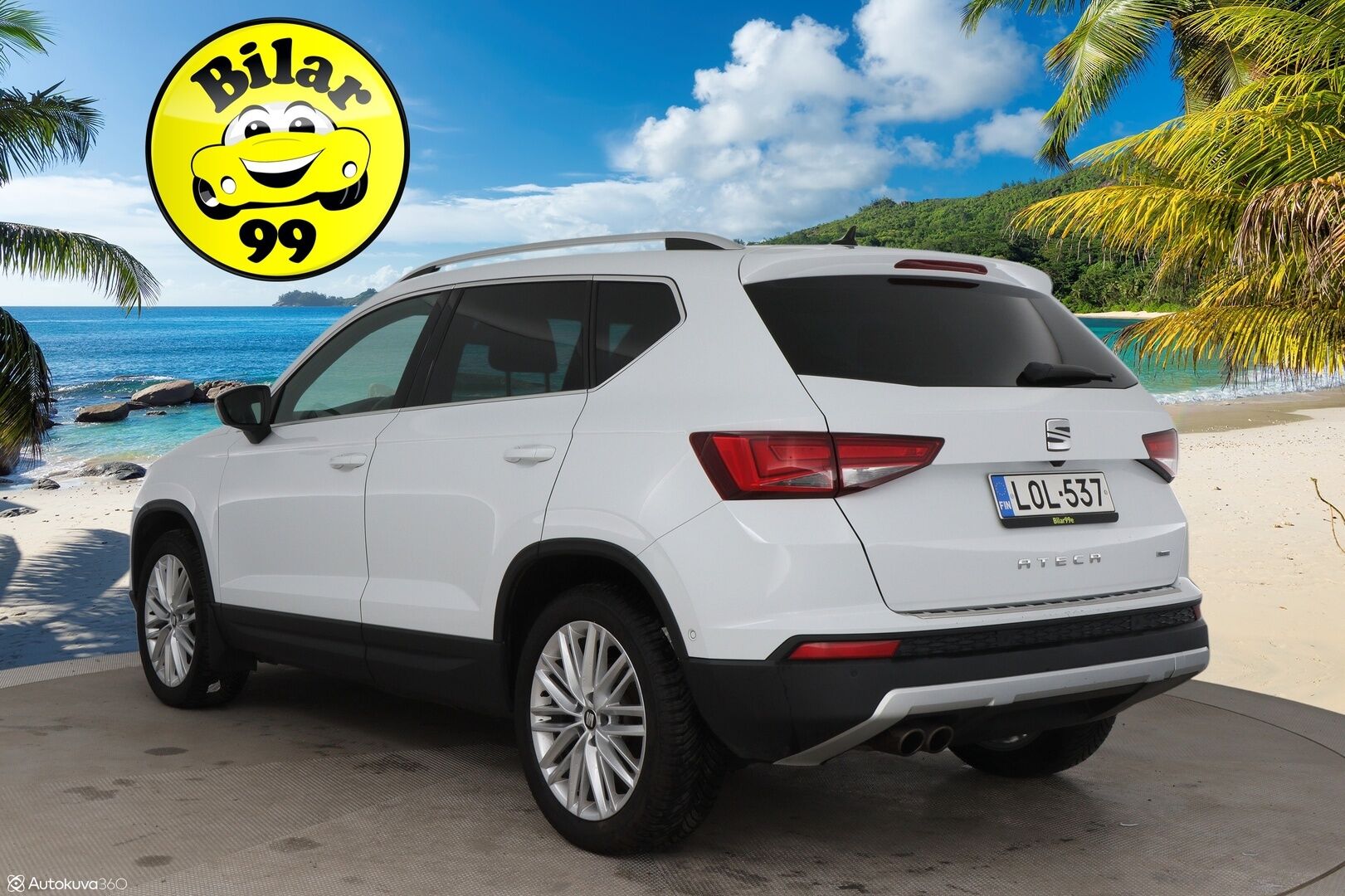 Seat Ateca 2018 2,0 TSI 190 4DRIVE Xcellence DSG / 2-om. Suomi-auto / Adapt. Vak. / Webasto / Koukku / Nahka-alcantara / - Suomi.Auto / PA-Lämmitin / Keyless / 360-Kamera / LED-Ajovalot
