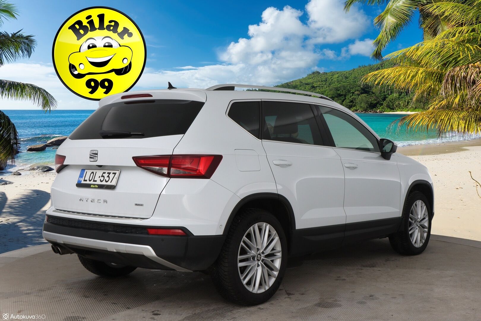 Seat Ateca 2018 2,0 TSI 190 4DRIVE Xcellence DSG / 2-om. Suomi-auto / Adapt. Vak. / Webasto / Koukku / Nahka-alcantara / - Suomi.Auto / PA-Lämmitin / Keyless / 360-Kamera / LED-Ajovalot