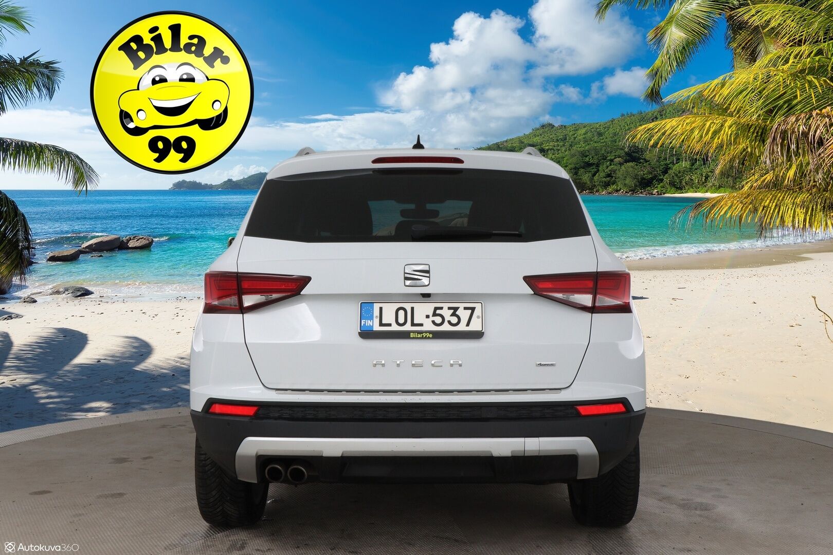 Seat Ateca 2018 2,0 TSI 190 4DRIVE Xcellence DSG / 2-om. Suomi-auto / Adapt. Vak. / Webasto / Koukku / Nahka-alcantara / - Suomi.Auto / PA-Lämmitin / Keyless / 360-Kamera / LED-Ajovalot
