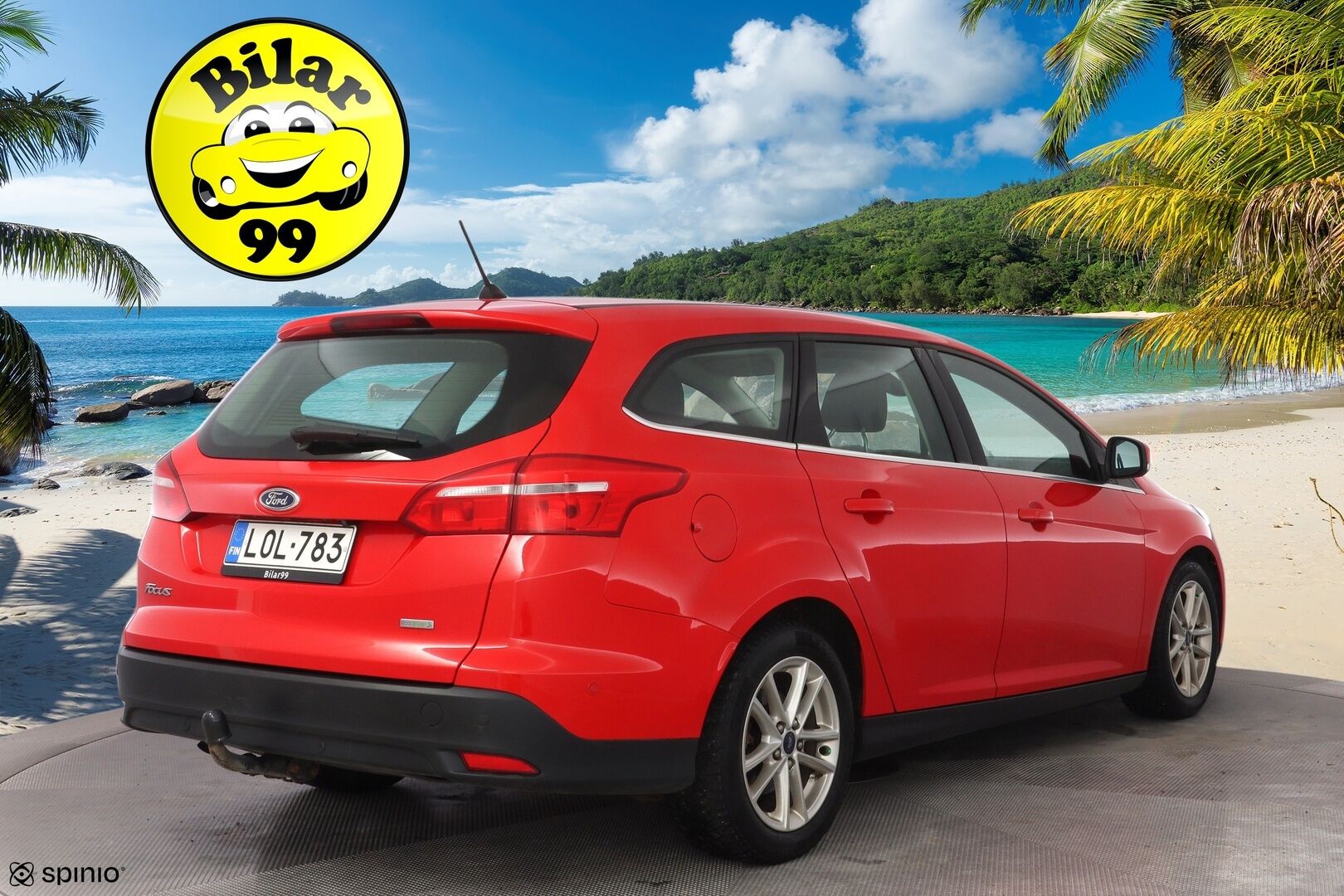 Ford Focus 2018 1,0 EcoBoost 125 hv Start/Stop M6 Titanium Wagon *Koukku / Kamera / Navi / Keyless* - Suomi-auto / Juuri huollettu / Lämmitettävä tuulilasi / Kahdet renkaat Fordin vanteilla