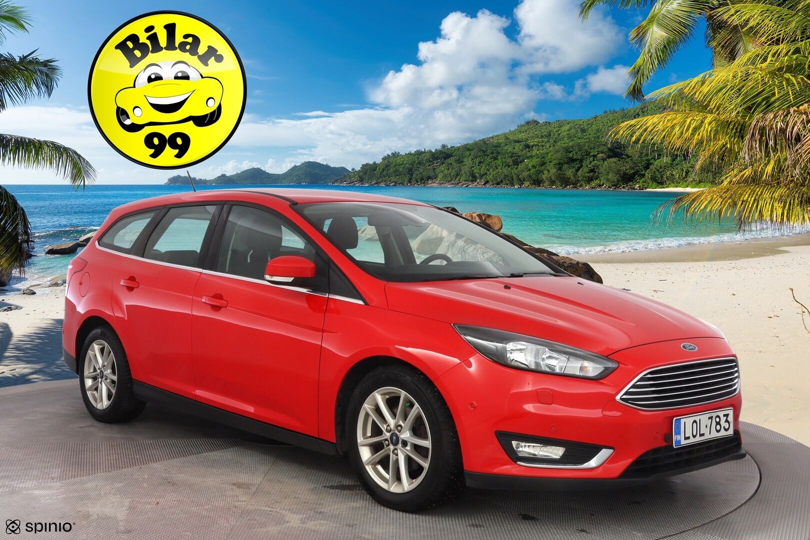 Ford Focus 2018 1,0 EcoBoost 125 hv Start/Stop M6 Titanium Wagon *Koukku / Kamera / Navi / Keyless* - Suomi-auto / Juuri huollettu / Lämmitettävä tuulilasi / Kahdet renkaat Fordin vanteilla