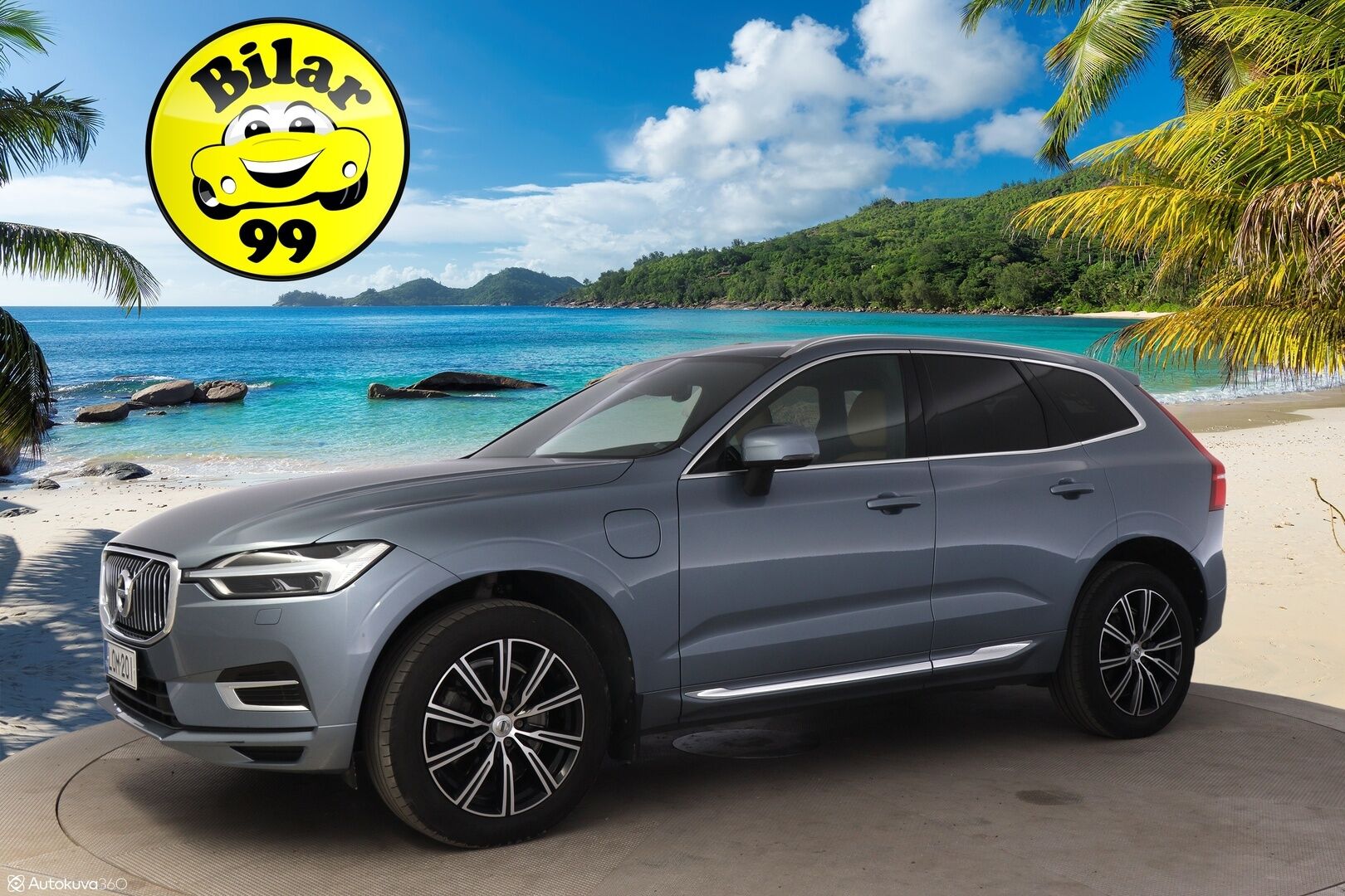 Volvo XC60 2018 T8 AWD Inscription aut *VOC / ACC / Pilot assist / Panorama / Ilma-alusta / Nahat* - Upea taivaansininen väri / Tasainen kyyti ilma-alustalla!