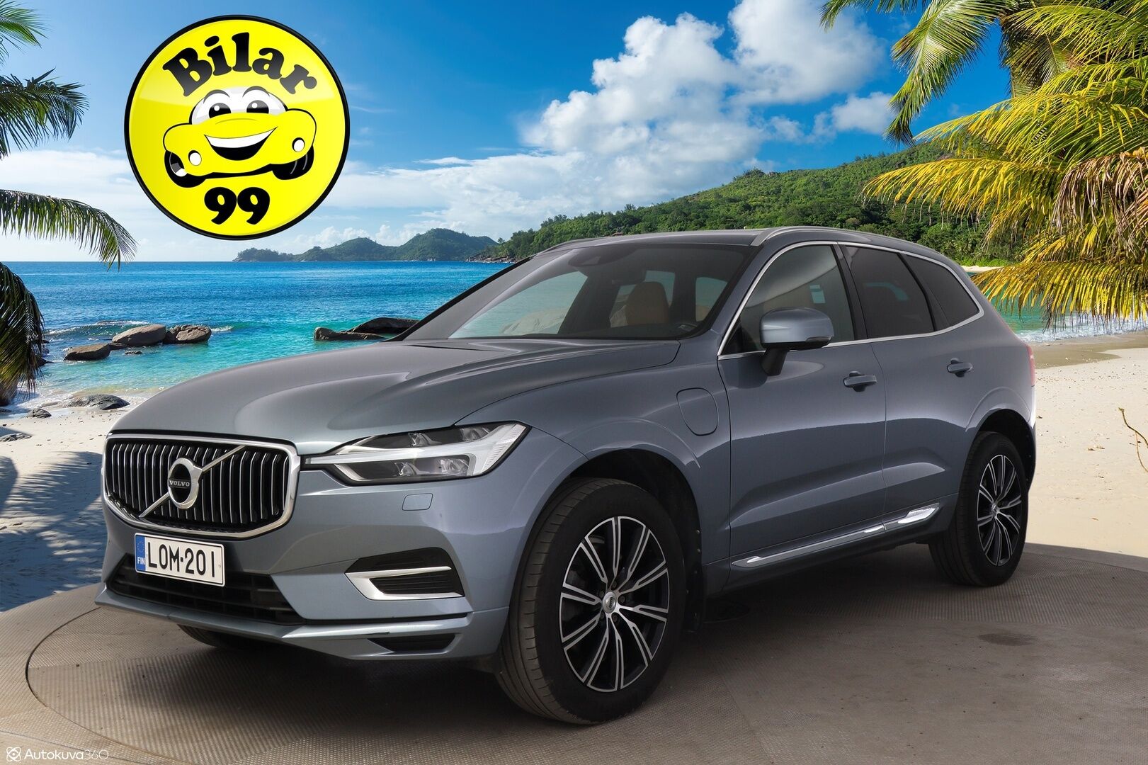 Volvo XC60 2018 T8 AWD Inscription aut *VOC / ACC / Pilot assist / Panorama / Ilma-alusta / Nahat* - Upea taivaansininen väri / Tasainen kyyti ilma-alustalla!