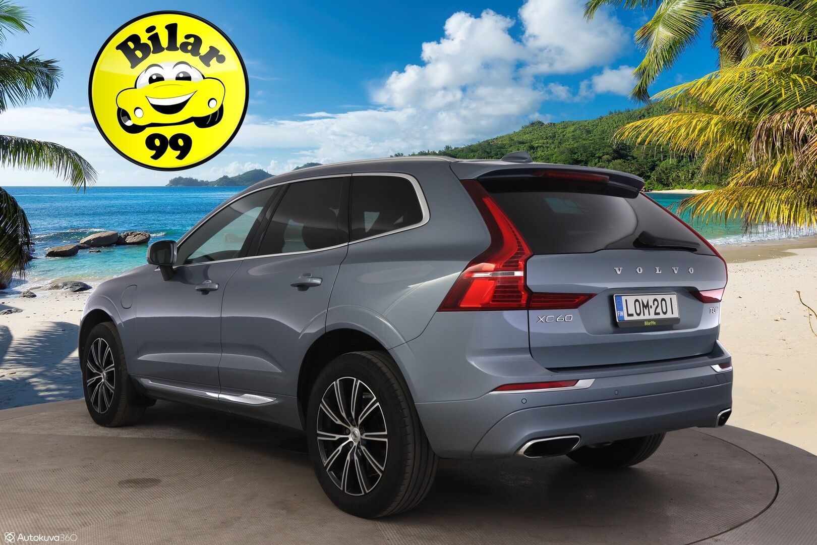 Volvo XC60 2018 T8 AWD Inscription aut *VOC / ACC / Pilot assist / Panorama / Ilma-alusta / Nahat* - Upea taivaansininen väri / Tasainen kyyti ilma-alustalla!