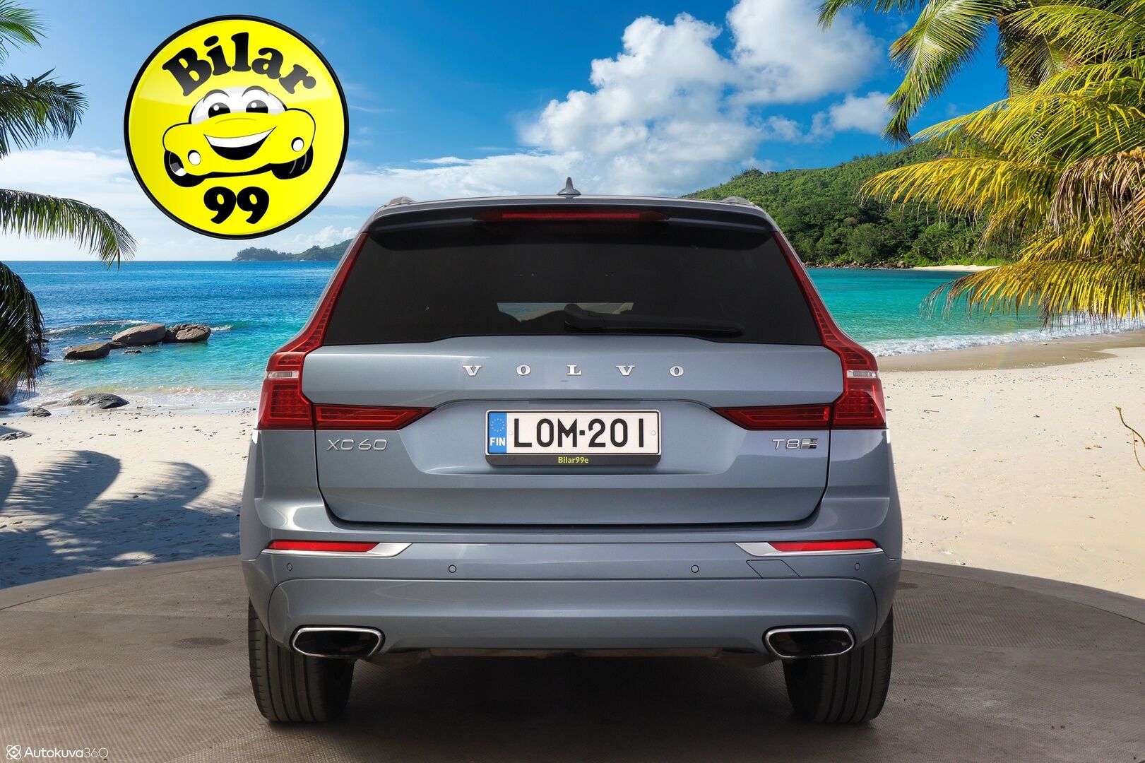 Volvo XC60 2018 T8 AWD Inscription aut *VOC / ACC / Pilot assist / Panorama / Ilma-alusta / Nahat* - Upea taivaansininen väri / Tasainen kyyti ilma-alustalla!