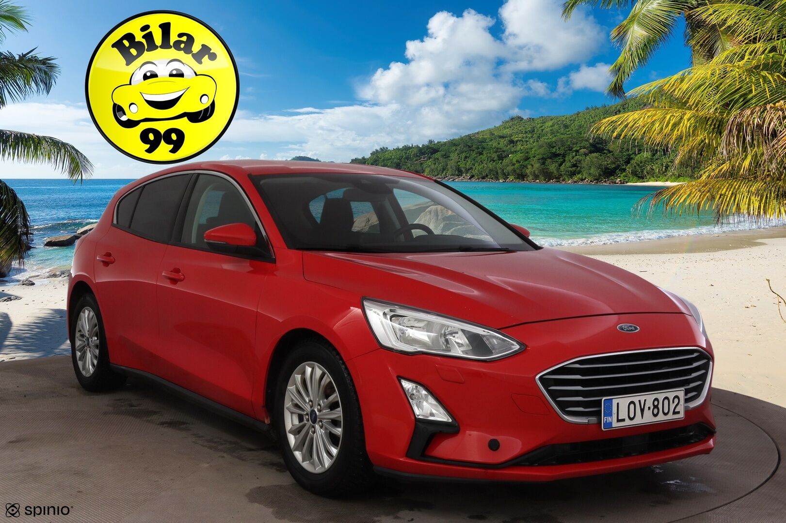 Ford Focus 2019 1,0 EcoBoost 125hv Start/Stop A8 Trend 5-ovinen * Vakkari / Tutkat / Apple Carplay / Navi /  Lohkolämmitin * - Hyvin huollettu, Siisti & Taloudellinen Suomi-Auto!  