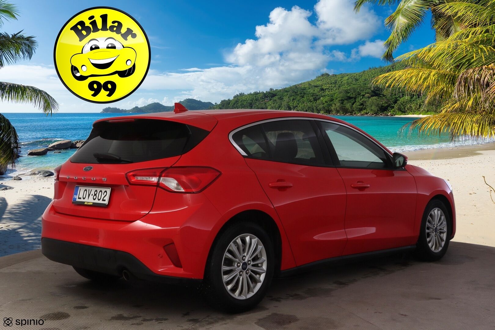 Ford Focus 2019 1,0 EcoBoost 125hv Start/Stop A8 Trend 5-ovinen * Vakkari / Tutkat / Apple Carplay / Navi /  Lohkolämmitin * - Hyvin huollettu, Siisti & Taloudellinen Suomi-Auto!  