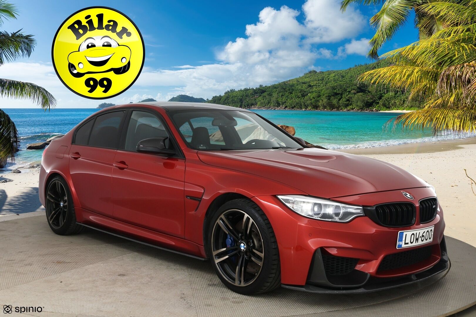 BMW M3 2014 F80 sedan DCT A / Harman/Kardon / Muistipenkki / Comfort Access / Prof. navi - Crank Hub tehty! / Hiilikuitu -katto / Puhdas historia!