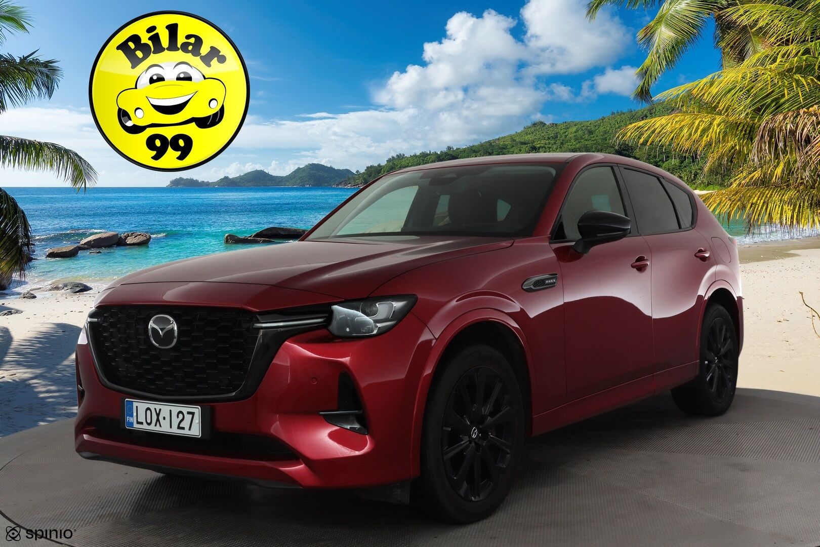 Mazda CX-60 2023 2.5 PHEV 8AT AWD Homura Comfort, Driver Assistance * ACC / HUD / Muistipenkki / P.kamera / Ilmastoidut nahat / Navi * - 1.Om Suomi-auto / Akku kuntotarkastettu SoH 94% / Kahdet renkaat aluvanteilla / Merkkihuollettu / Juuri huollettu!