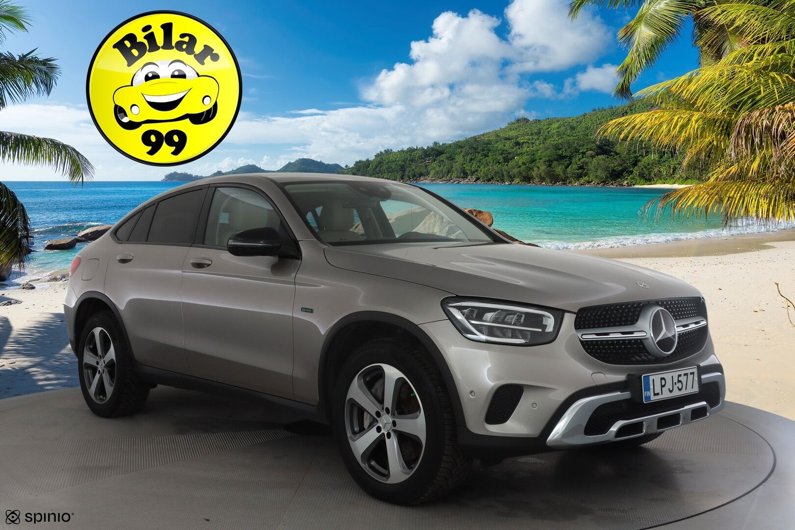 Mercedes-Benz GLC 2021 300 e 4Matic Coupe * Distronic+ / LED-High Performance / P.kamera / Sporttinahat / Navi / Kaistavahti / Katveavustin * - 1-om Suomi-auto / SoH 91,8% / Kahdet OEM vanteet