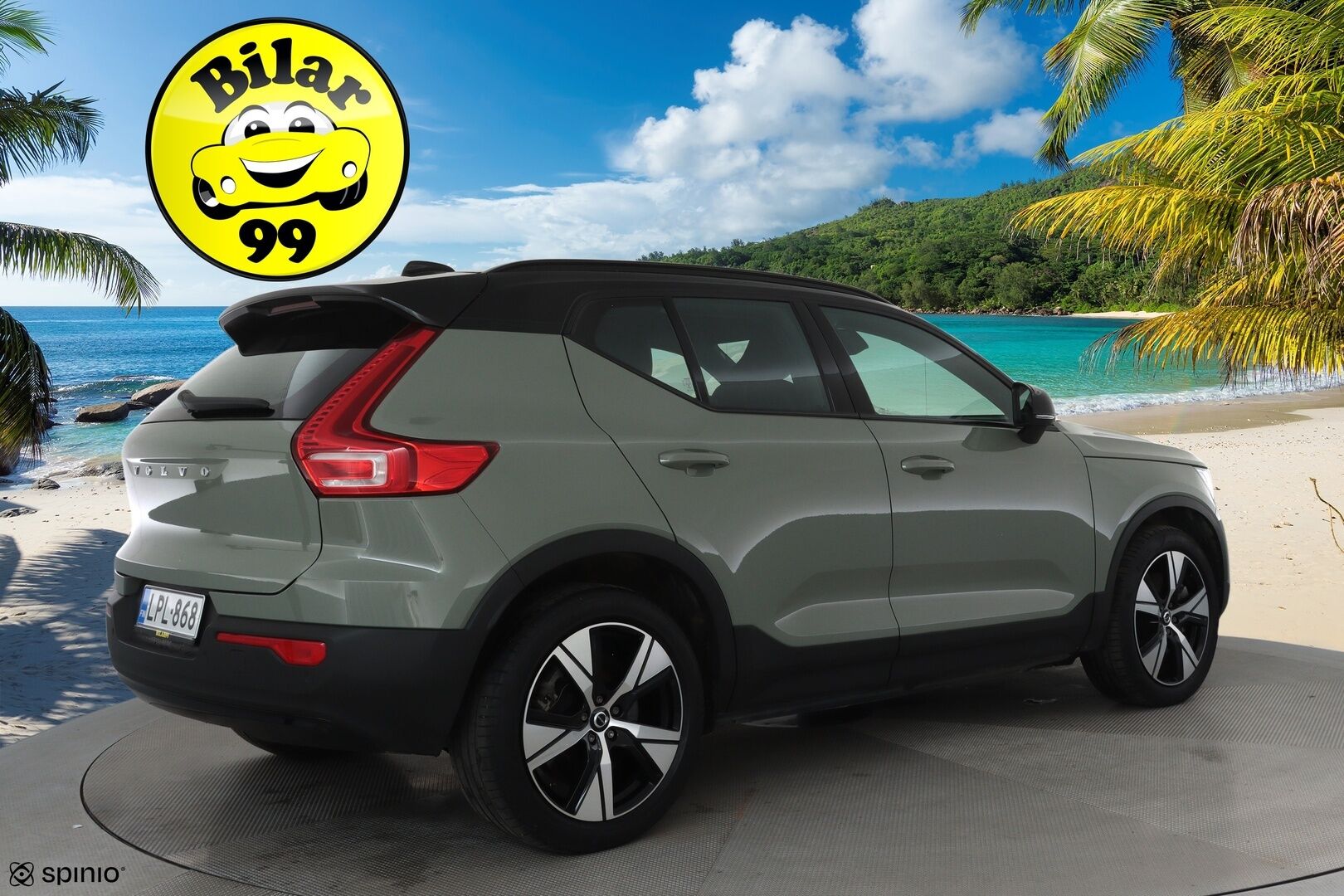 Volvo XC40 2021 P8 AWD R-Design aut **Lämpöpumppu / ACC / LED / Sporttipenkki Muistilla / P.kamera / Navi / Kaistavahti / KeylessGO** - 1-om Suomi-auto / 2x Latauskaapelit / Kahdet Renkaat / Merkkihuollettu! / Akkutarkastettu kunto 94,7%