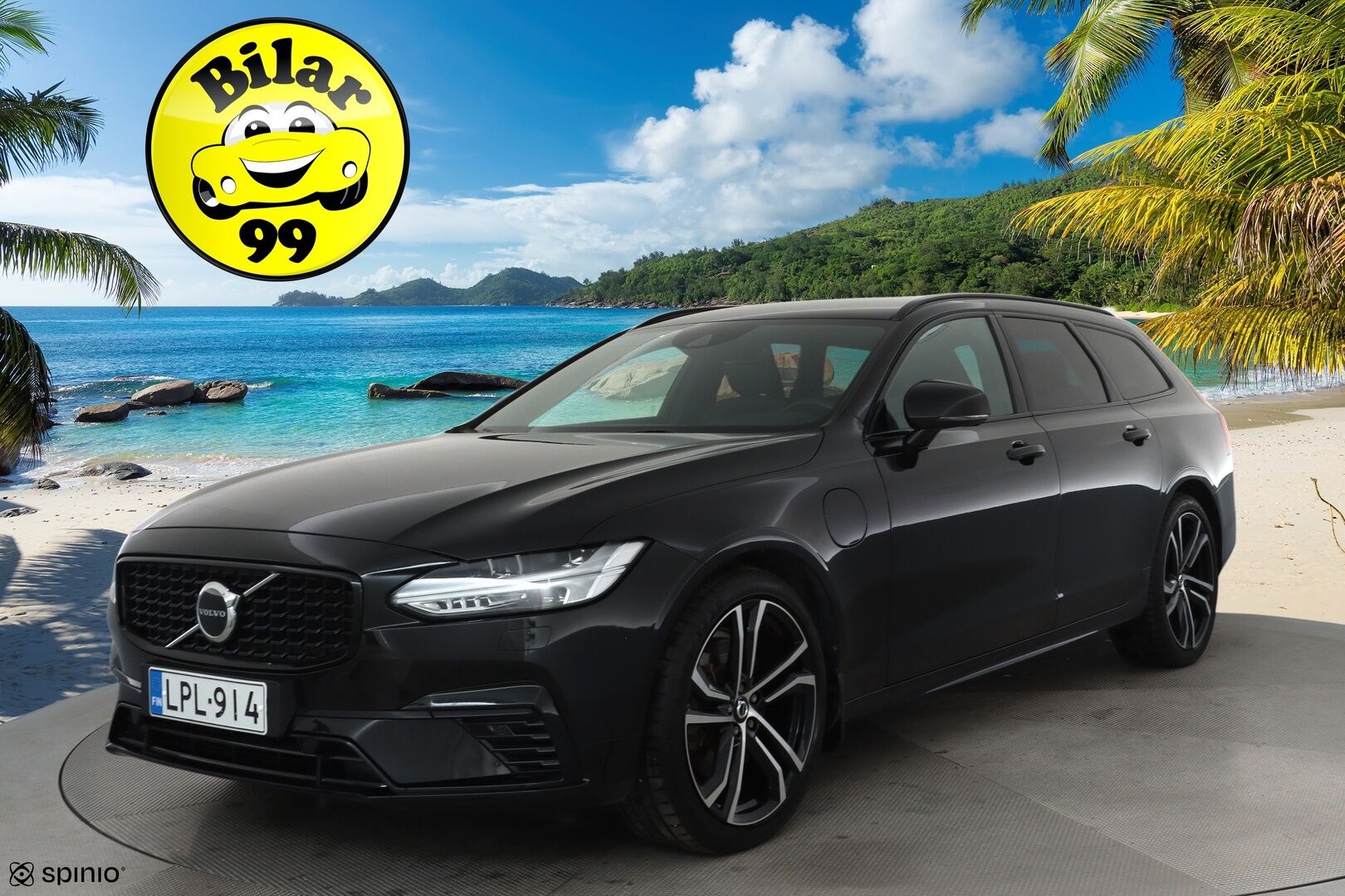 Volvo V90 2021 T6 TwE AWD R-Design aut **Adapt.vakkari / H&K / Webasto / Koukku / P.kamera / Muistipenkit / Full LED / Navi** - 3,99 % KORKOTARJOUS TÄHÄN AUTOON - 1.Om Suomi-auto / Merkkihuollettu / Kahdet renkaat aluvanteilla / Sporttipenkit / Nahka-Alcantara / BLIS