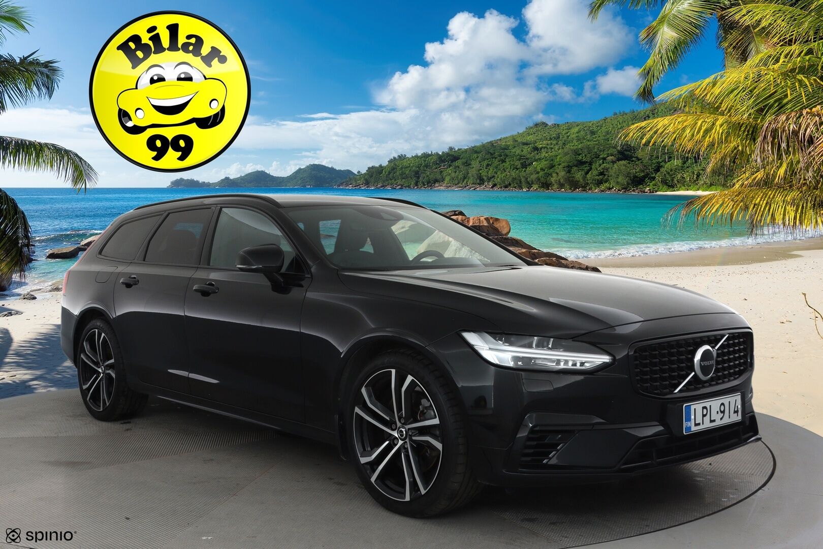 Volvo V90 2021 T6 TwE AWD R-Design aut **Adapt.vakkari / H&K / Webasto / Koukku / P.kamera / Muistipenkit / Full LED / Navi** - 3,99 % KORKOTARJOUS TÄHÄN AUTOON - 1.Om Suomi-auto / Merkkihuollettu / Kahdet renkaat aluvanteilla / Sporttipenkit / Nahka-Alcantara / BLIS