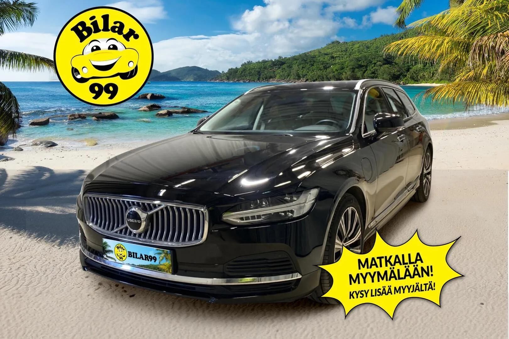 Volvo V90 2021 T8 TwE AWD Business Inscription aut ** 1.om Suomi-auto / Muistipenkit / Adapt.vakkari / Webasto / Kamera / TULOSSA ** - 3,99 % KORKOTARJOUS TÄHÄN AUTOON - Merkkihuollettu / 2x vanteet