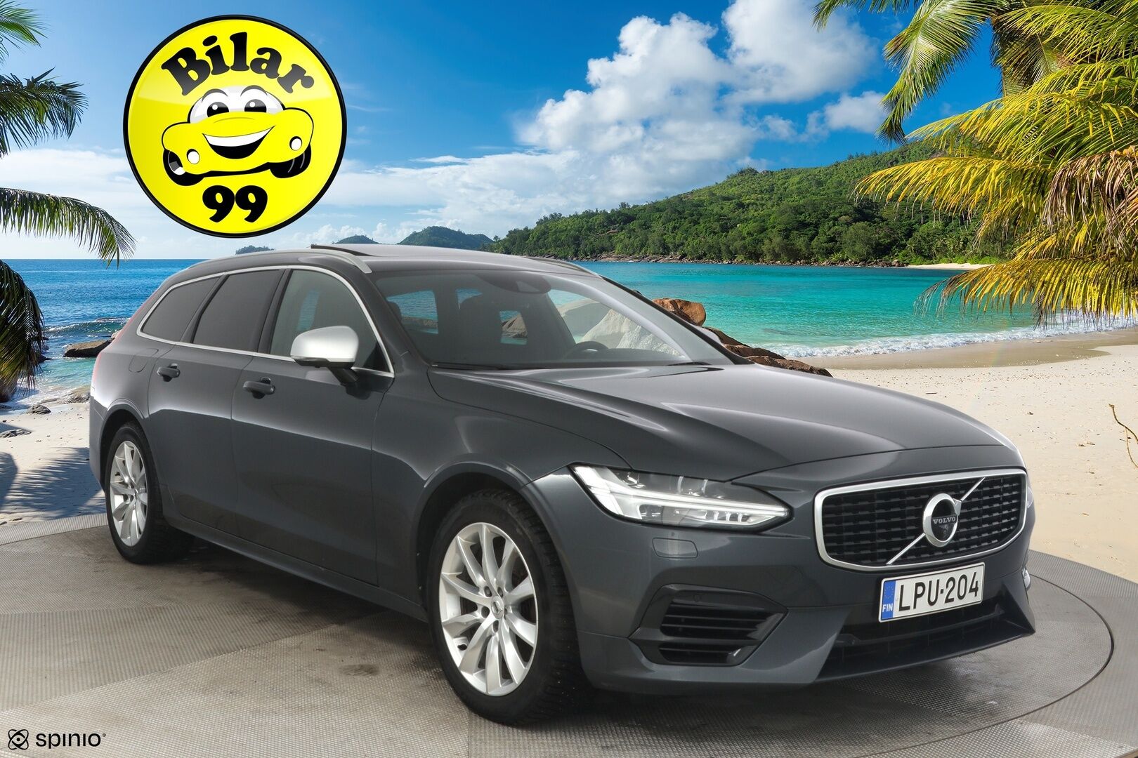 Volvo V90 2019 T8 AWD R-Design aut *Webasto / ACC / HUD / Panorama / H&K / BLIS / 360-Kamera / NAVI / Muistipenkit / Ratinlämmitin* - Jakopää tehty / 2x Renkaat / Penkinlämmittimet edessä ja takana - HULLUT AVAJAISHULINAT KORKOTARJOUS 3,29 %