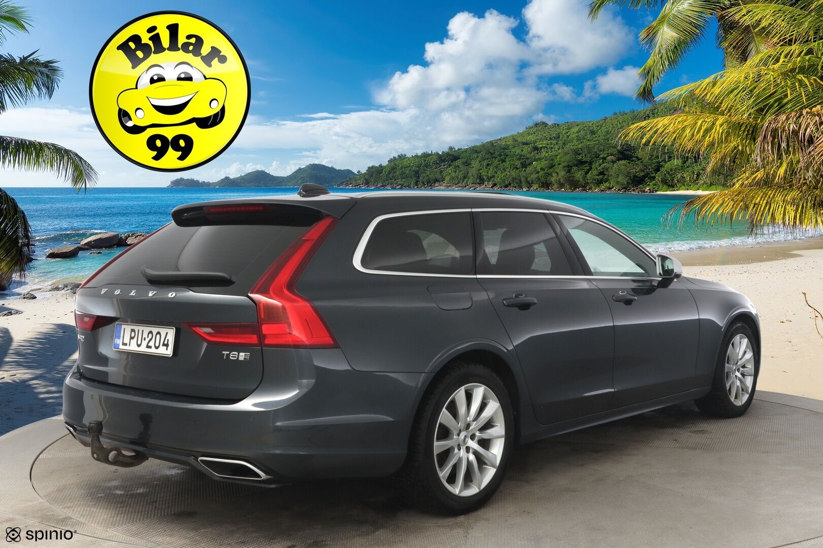 Volvo V90 2019 T8 AWD R-Design aut *Webasto / ACC / HUD / Panorama / H&K / BLIS / 360-Kamera / NAVI / Muistipenkit / Ratinlämmitin* - *Jakopää tehty / 2x renkaat / Penkinlämmittimet edessä ja takana / Törkykamoilla*