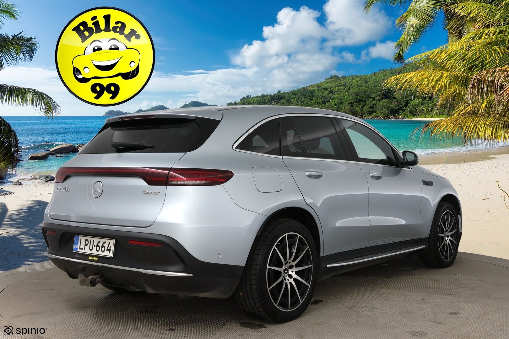 Mercedes-Benz EQC 2019 400 4Matic AMG / Distronic+ / Vetokoukku / Panorama / Lämpöpumppu / Muistipenkit / HUD / IHC+ / P-Kamera - Kattoluukku / Merkkihuollettu / Keyless / Ambient / Apple&Android