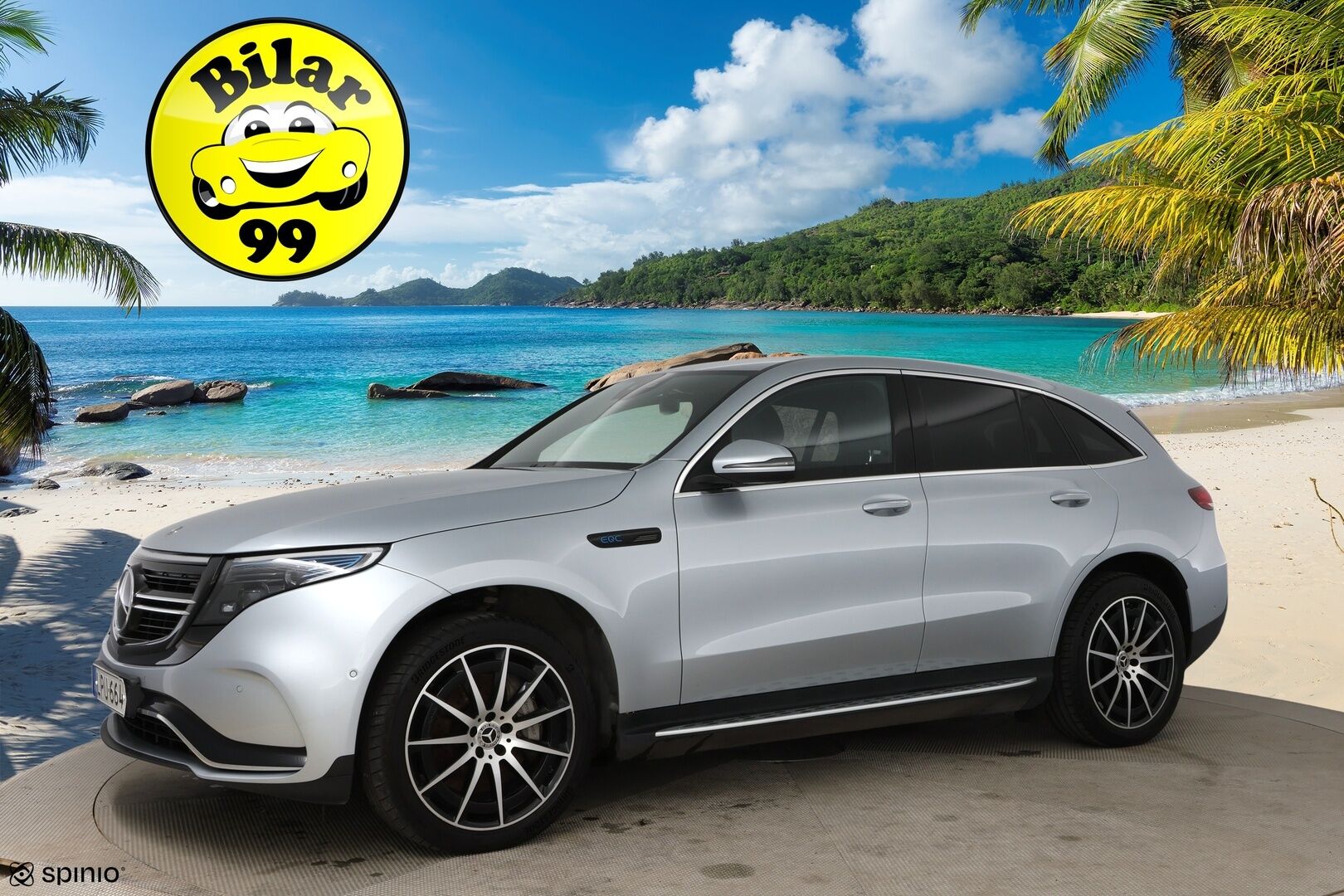 Mercedes-Benz EQC 2019 400 4Matic AMG / Distronic+ / Vetokoukku / Panorama / Lämpöpumppu / Muistipenkit / HUD / IHC+ / P-Kamera - Kattoluukku / Merkkihuollettu / Keyless / Ambient / Apple&Android