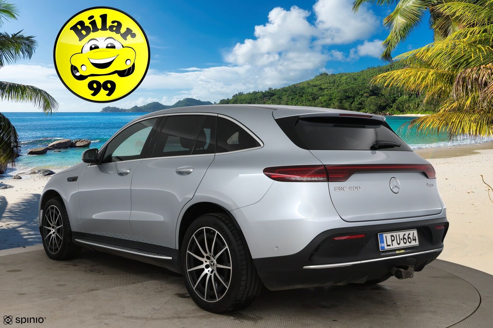 Mercedes-Benz EQC 2019 400 4Matic AMG / Distronic+ / Vetokoukku / Panorama / Lämpöpumppu / Muistipenkit / HUD / IHC+ / P-Kamera - Kattoluukku / Merkkihuollettu / Keyless / Ambient / Apple&Android