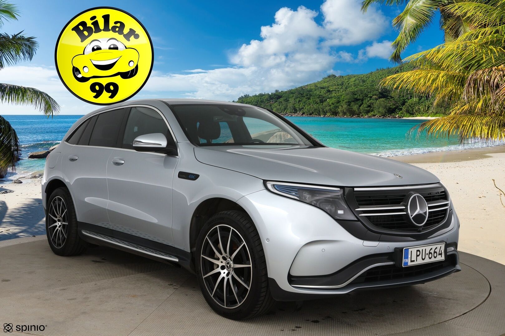 Mercedes-Benz EQC 2019 400 4Matic AMG / Distronic+ / Vetokoukku / Panorama / Lämpöpumppu / Muistipenkit / HUD / IHC+ / P-Kamera - Kattoluukku / Merkkihuollettu / Keyless / Ambient / Apple&Android