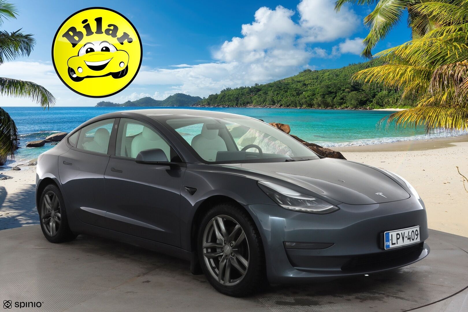 Tesla Model 3 2021 Long Range - | ACC | ILP | Koukku | Valkoiset nahat | Lasikatto | Premium Audio | Matrix-LED | Sähkönahat | Muistipenkki | P.kamera | 2x renkaat aluin | 